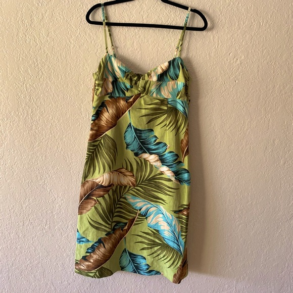 Tommy Bahama Leafy Green Mini Dress - Picture 1 of 9